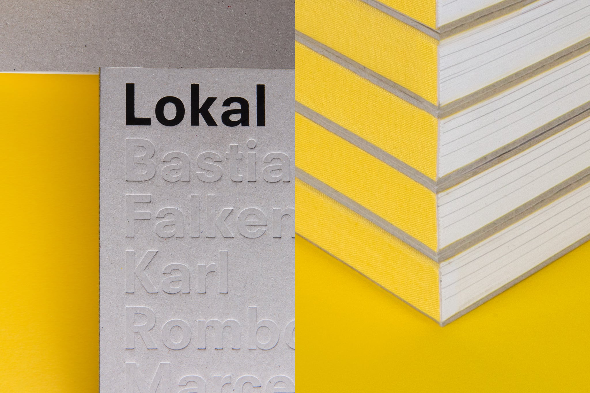 Buchcover aus Graupappe mit Prägung / Book cover gray cardboard with