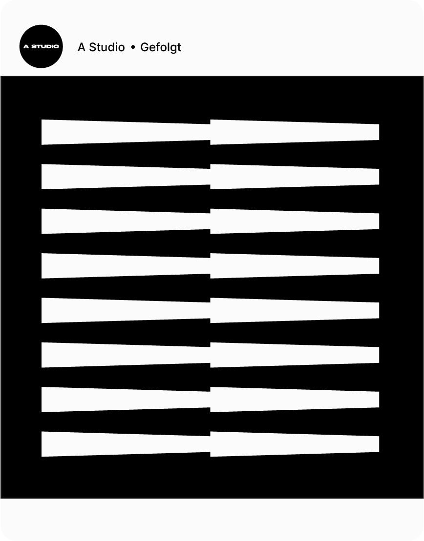 weißes piktografisch-serielles Visual auf schwarzem Grund / white pictographic serial visual on black background