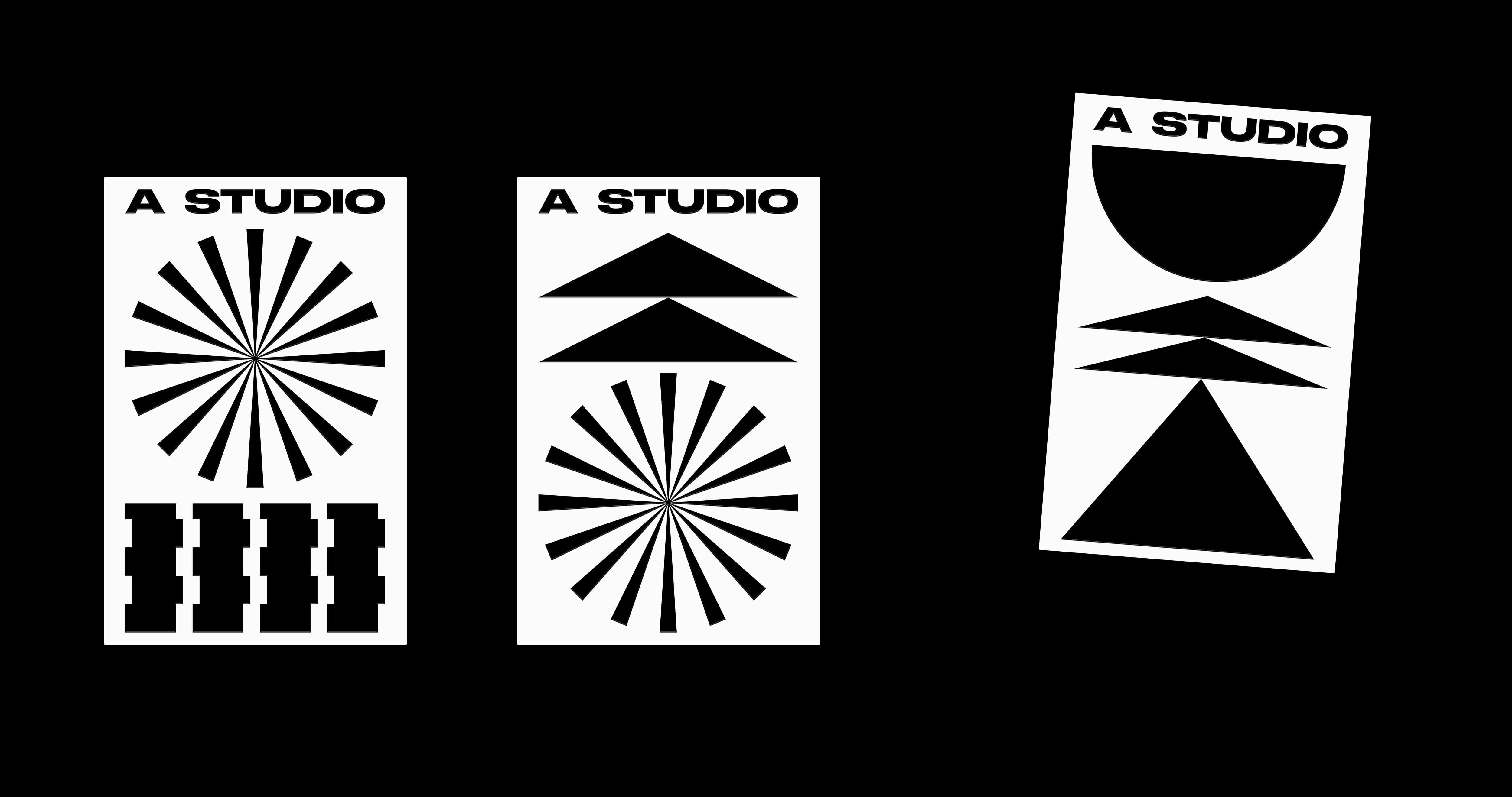 3 Visitenkarten mit piktografischen Visuals / 3 business cards with pictographic visuals